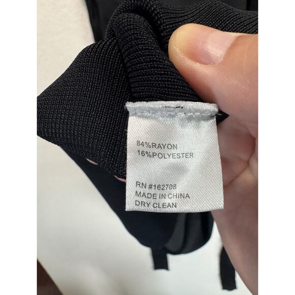 TOCCIN Racer Midi Dress Back Cutout Turtleneck Long Sleeves Knit Size M Rt $455 - Picture 12 of 12